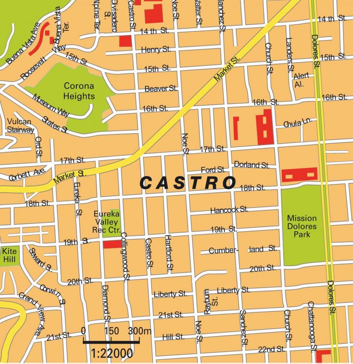 Castro, San Francisco haritası 