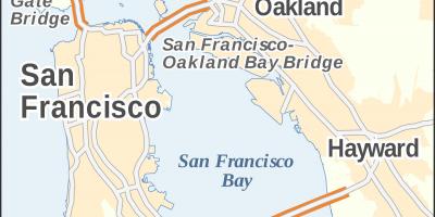 San Francisco haritası, golden gate Köprüsü