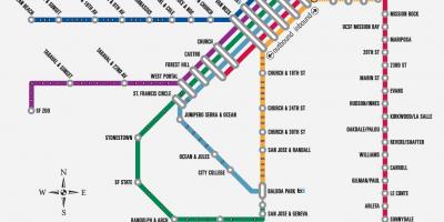 SF muni metro haritası