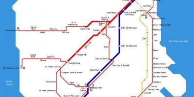 Muni tramvay haritası 