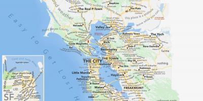 San Francisco bay area california haritası