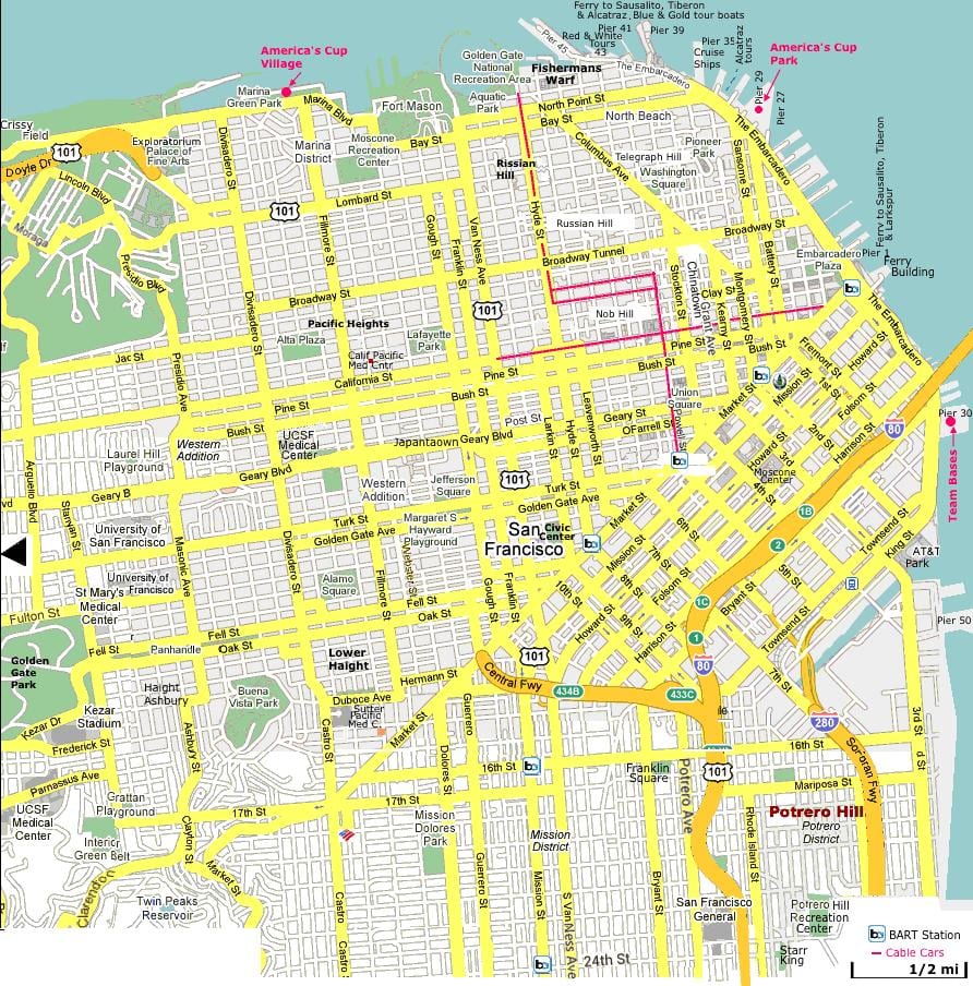 İlgi göster, San Francisco yerler 