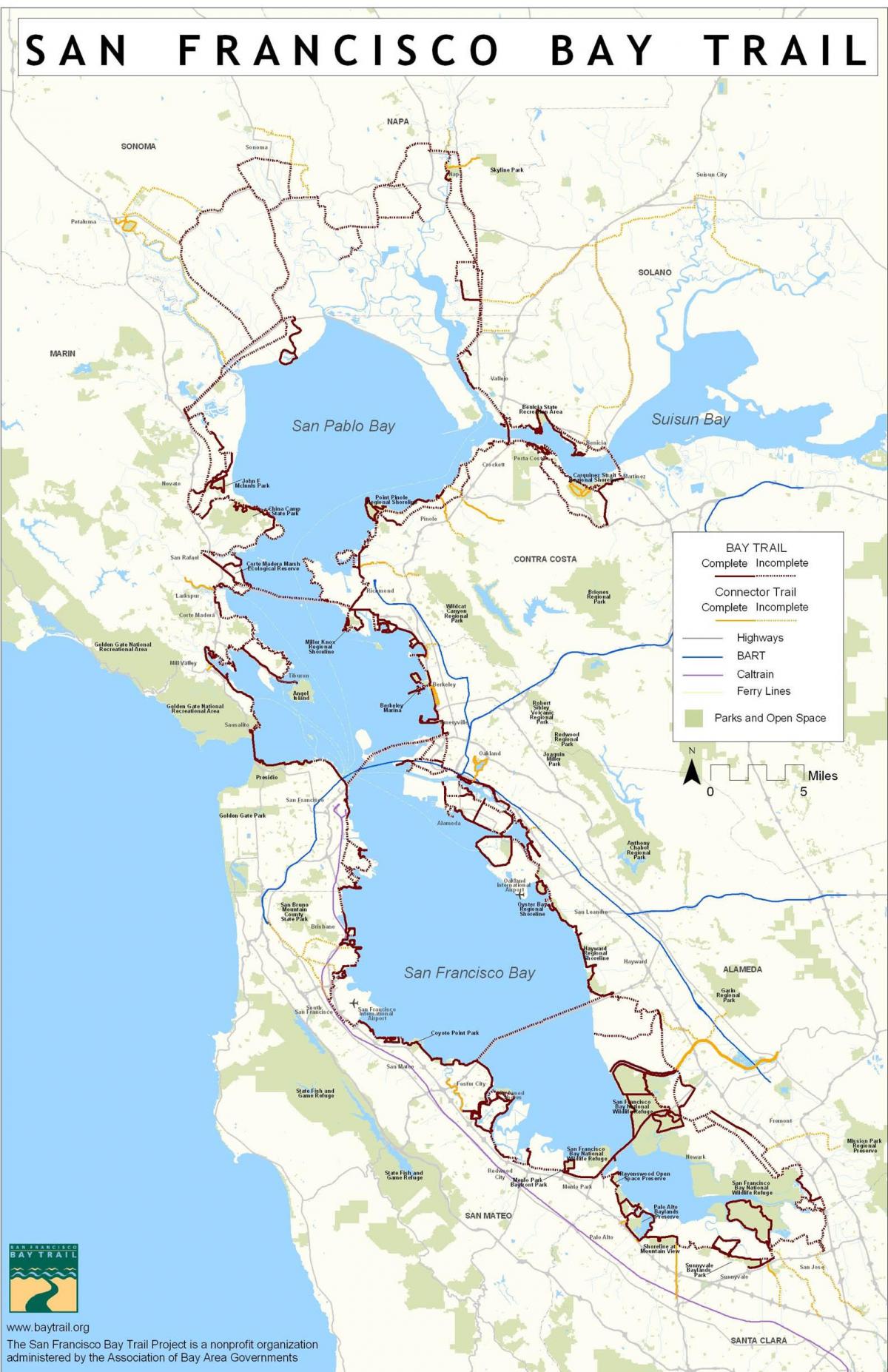San Francisco bay trail haritası