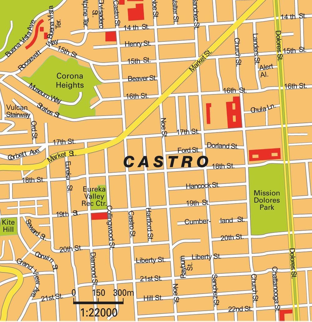 Castro, San Francisco haritası