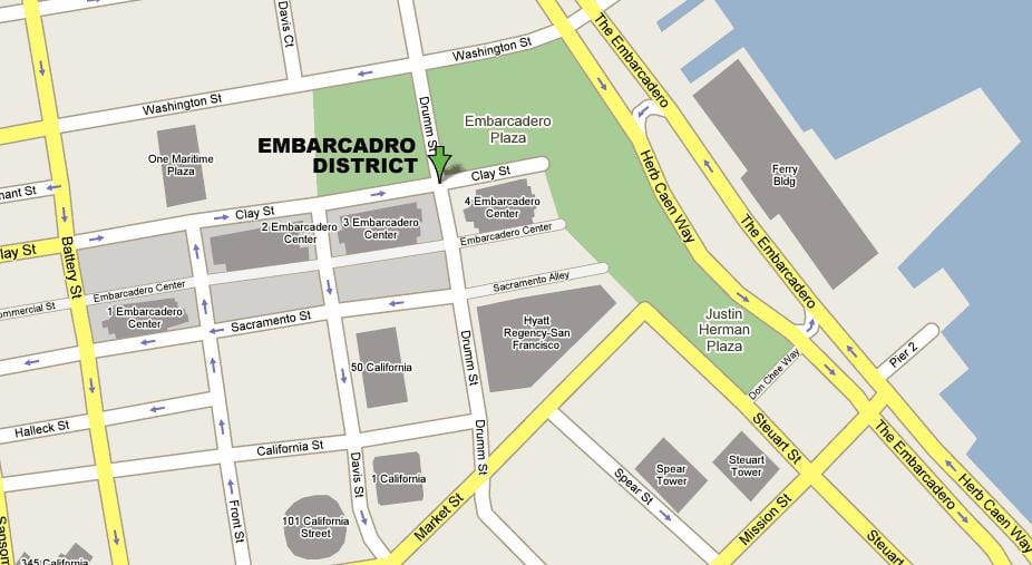 Embarcadero San Francisco haritası