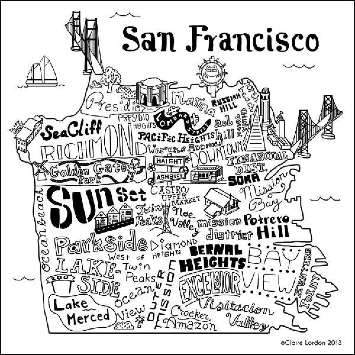 Mağaza San Francisco haritası 