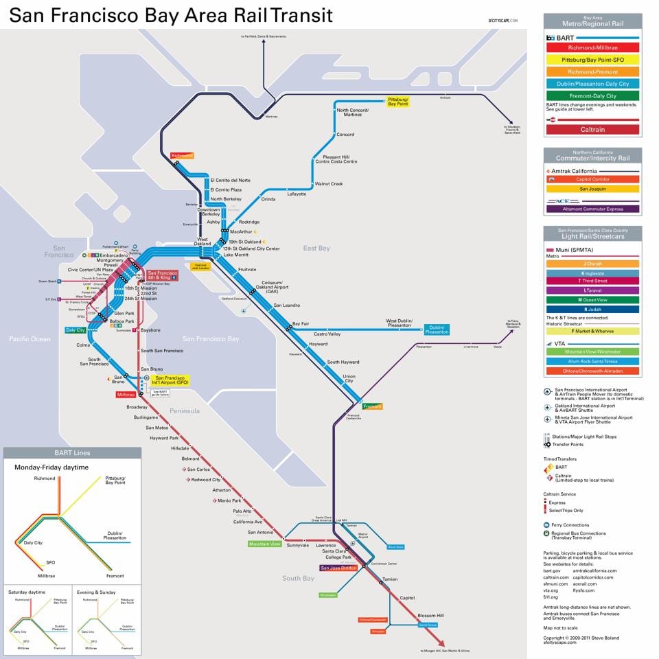 bay area toplu taşıma haritası