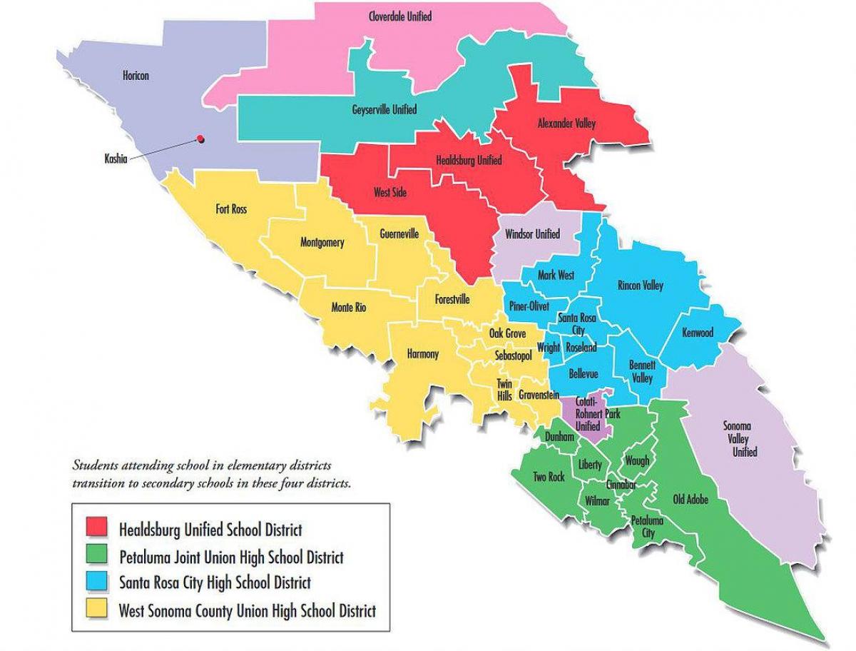 San Francisco bölge okulu haritası