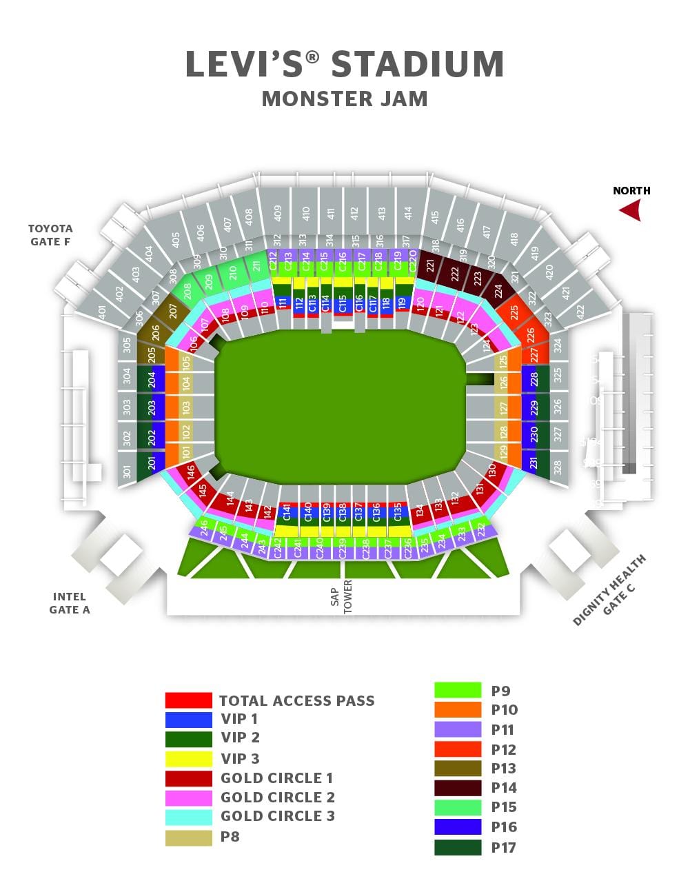 Levi's stadium gate haritası