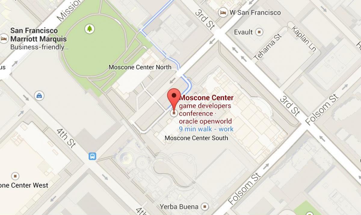 Moscone center, San Francisco haritası 