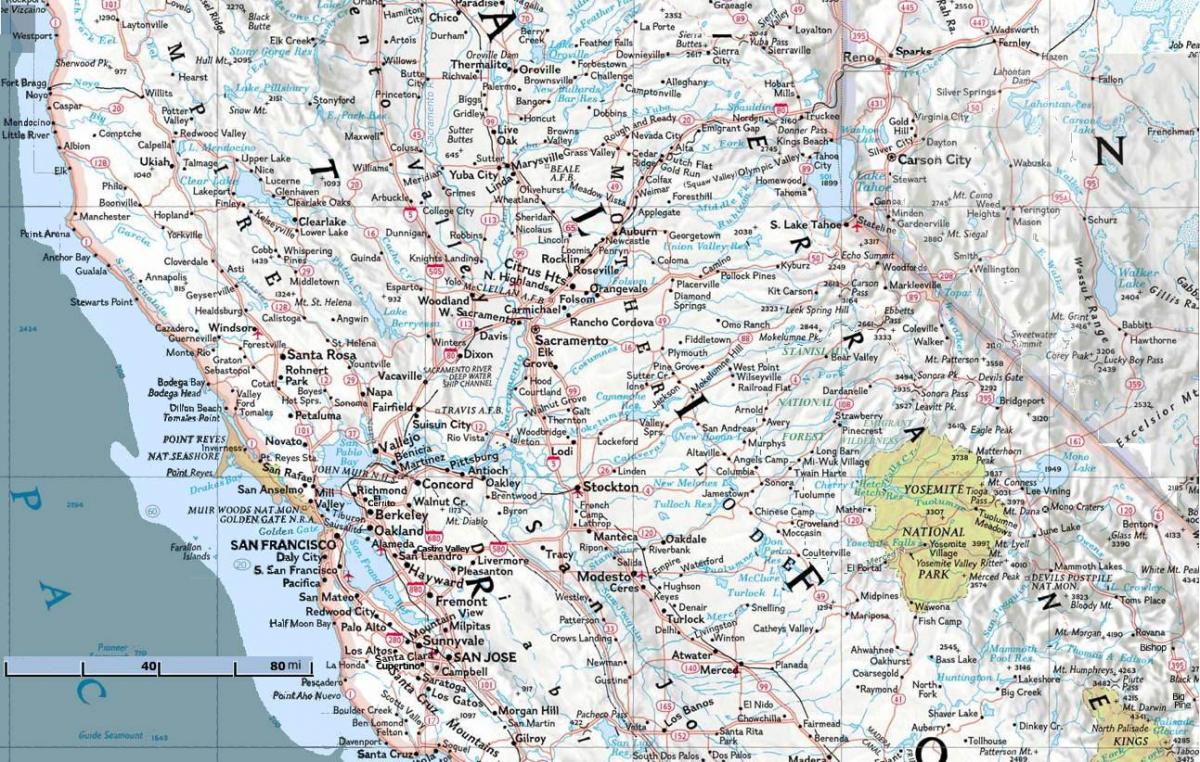 San Francisco'nun Kuzey haritası 