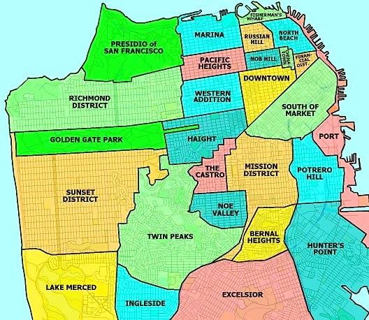 San Francisco banliyöde göster