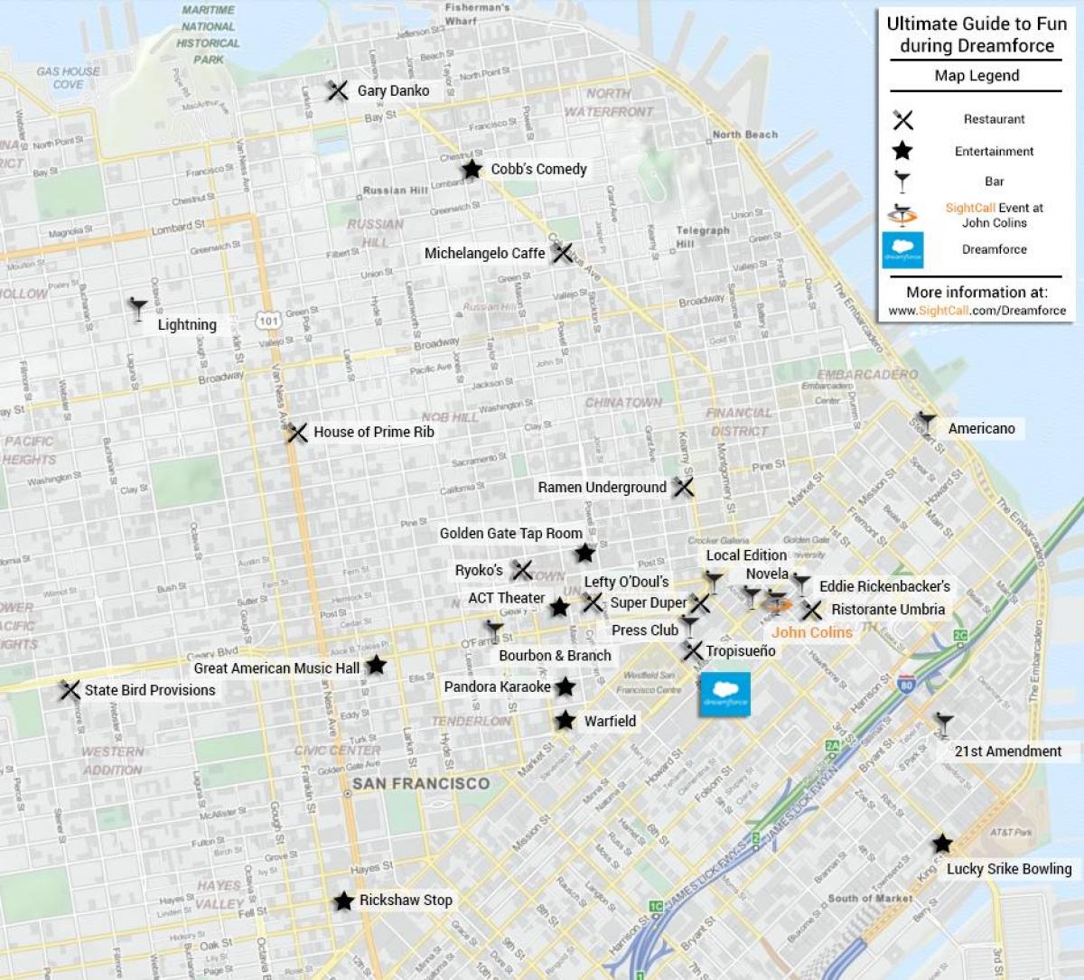 San Francisco haritası bar