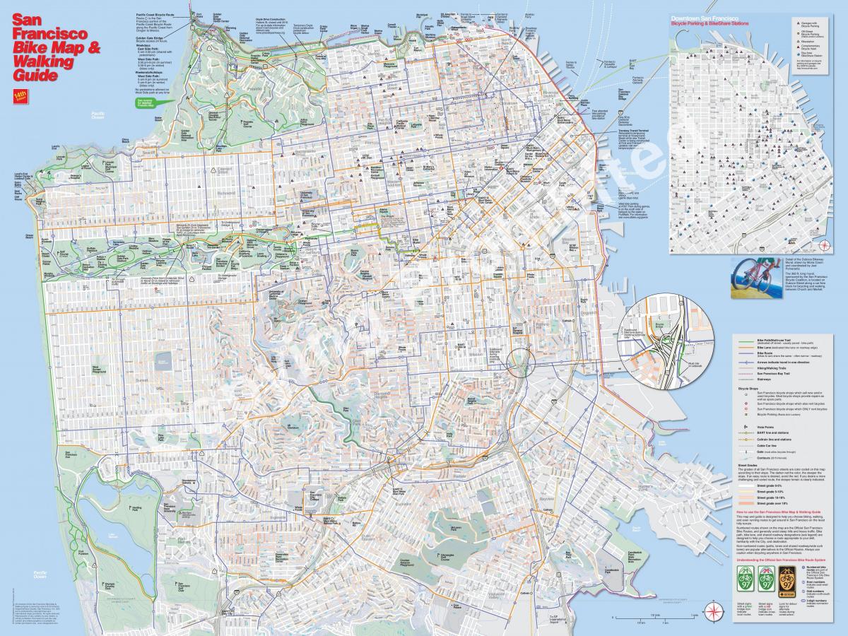 San Francisco haritası bisiklet