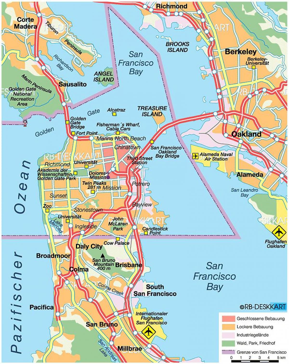 San Francisco county haritası 