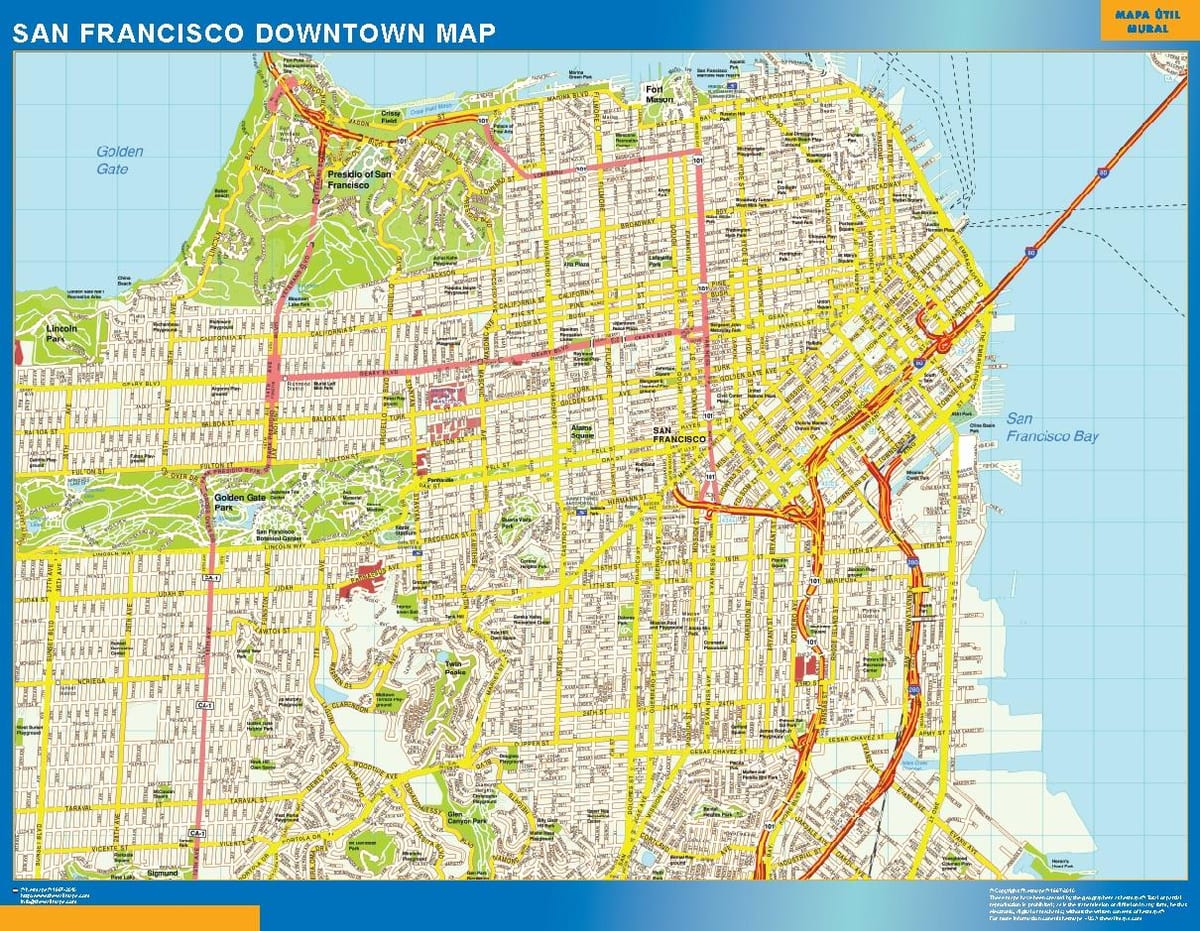 San Francisco duvar haritası