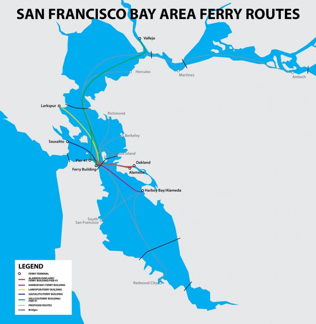San Francisco bay ferry göster