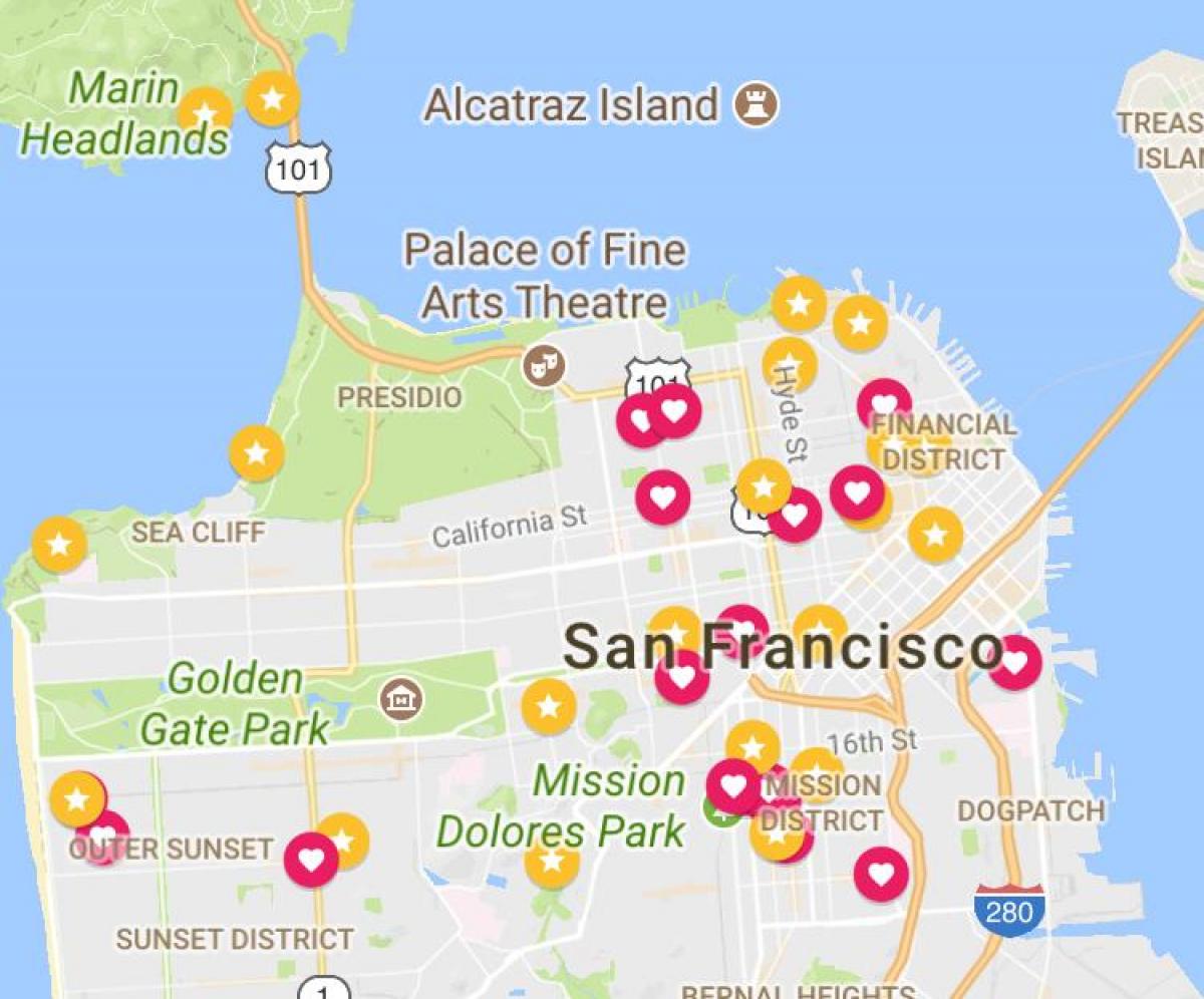 San Francisco financial district haritası 