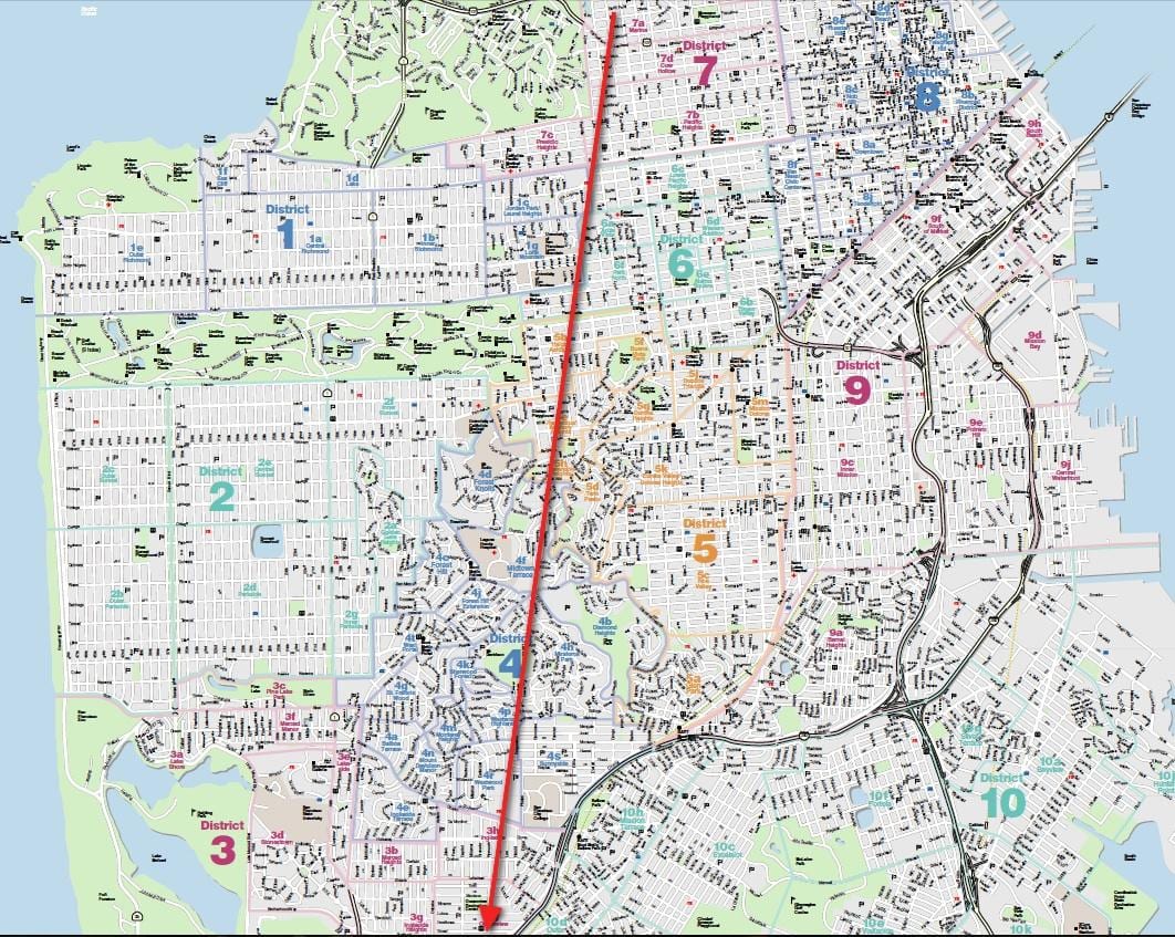 San Francisco haritası sis