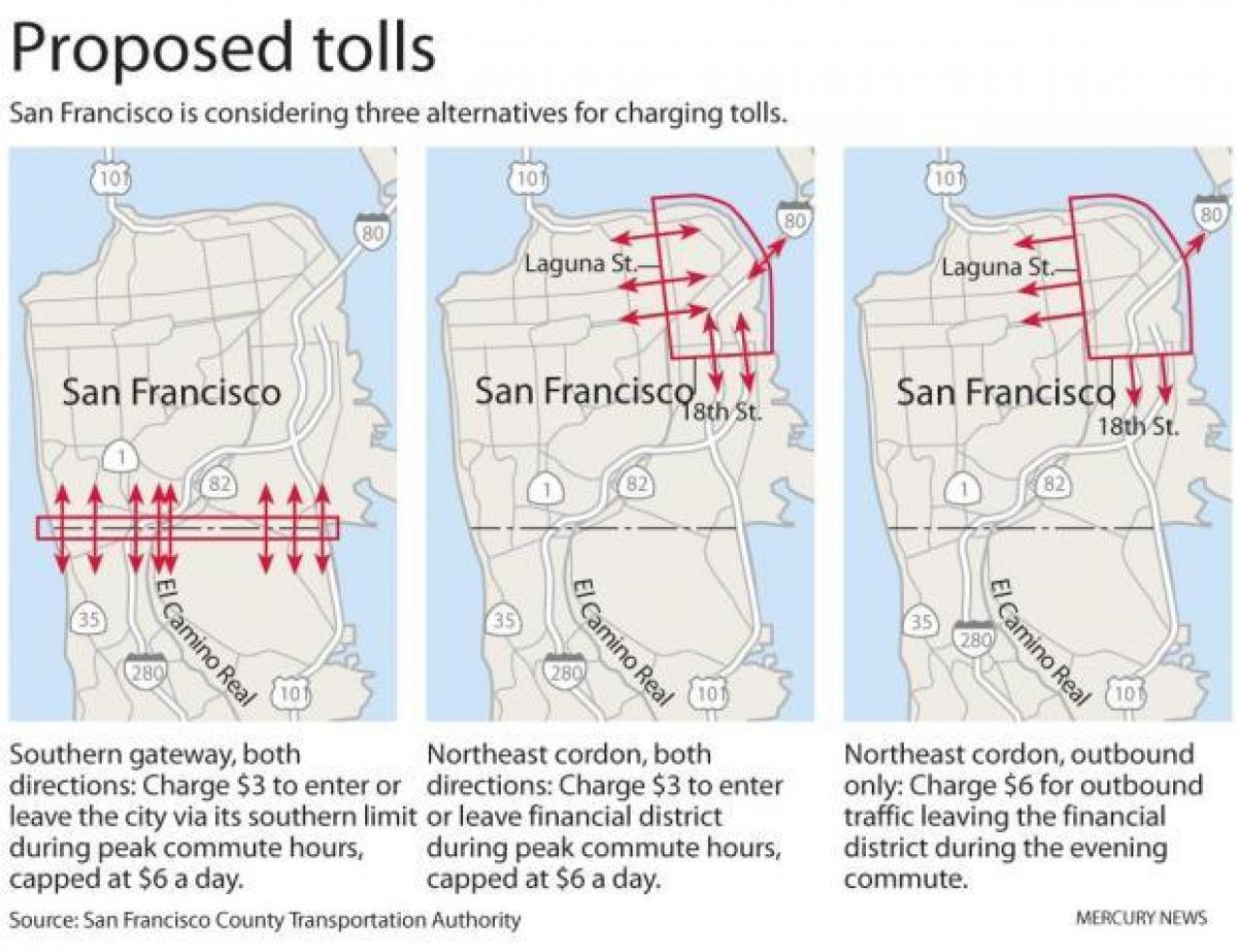 San Francisco haritası gişelerinden