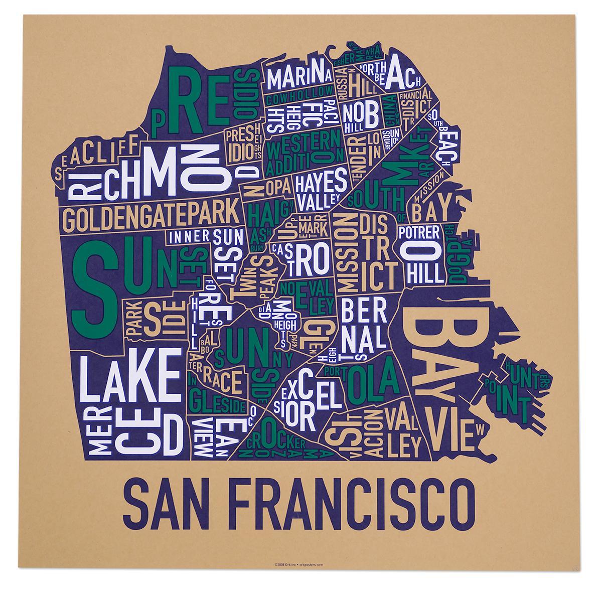 San Francisco bölgesinde poster göster 