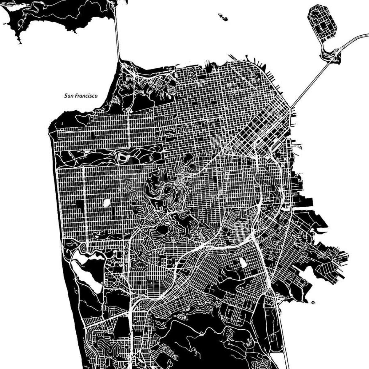 San Francisco haritası vektör