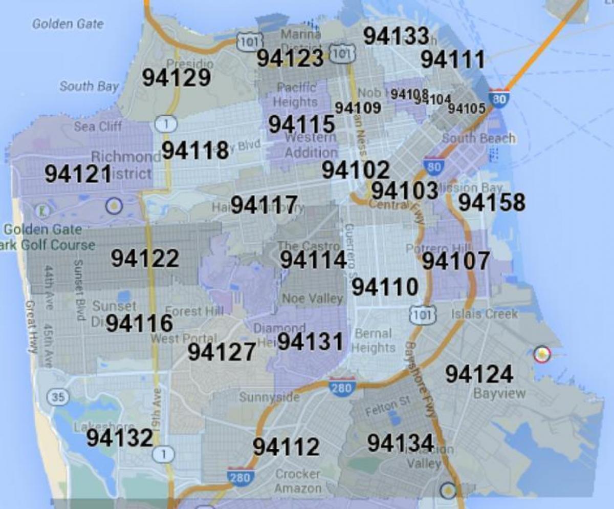 Почтовый индекс сша калифорния. Zip code Сан Франциско. ЗИП код США Калифорния. Сан Франциско код телефона. Сан Франциско гугл карта.