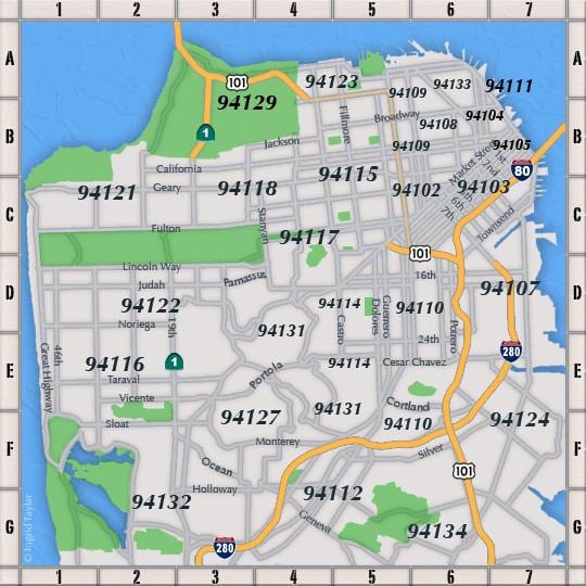 San Francisco posta kodu göster