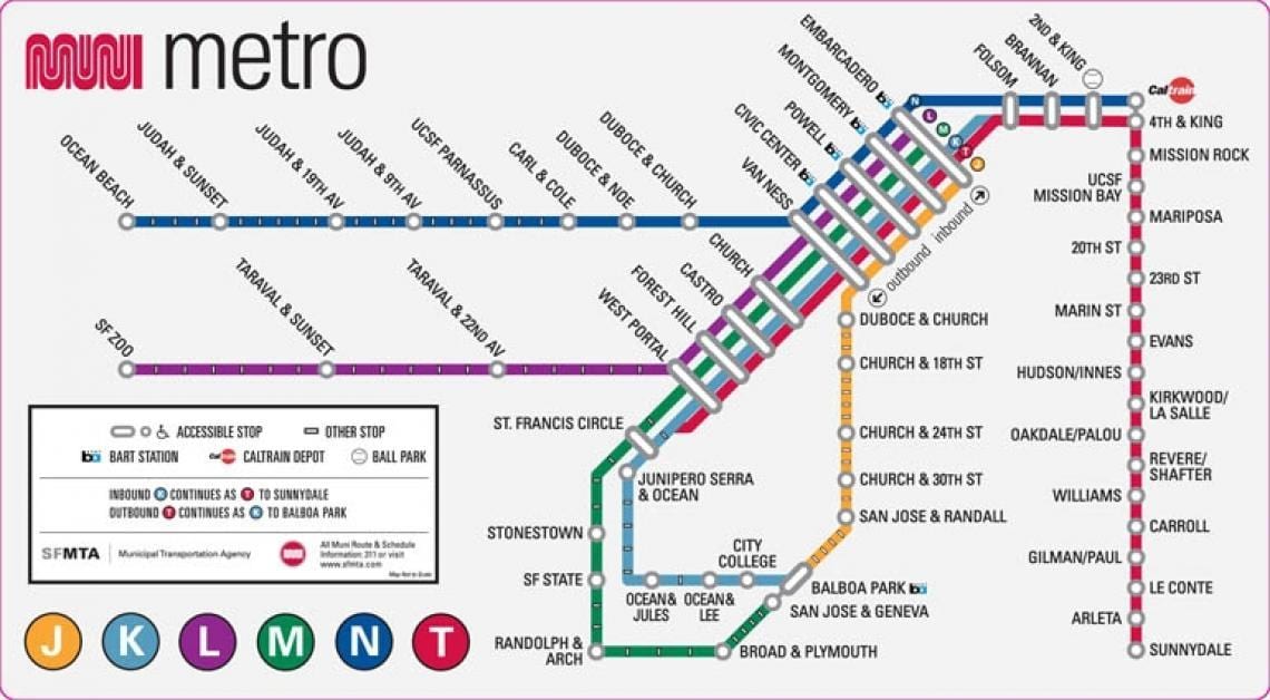 San Fran metro haritası