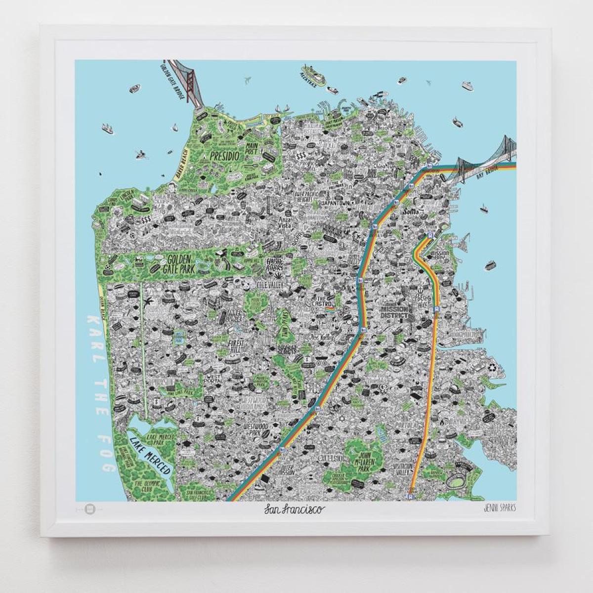 San Francisco haritası sanat