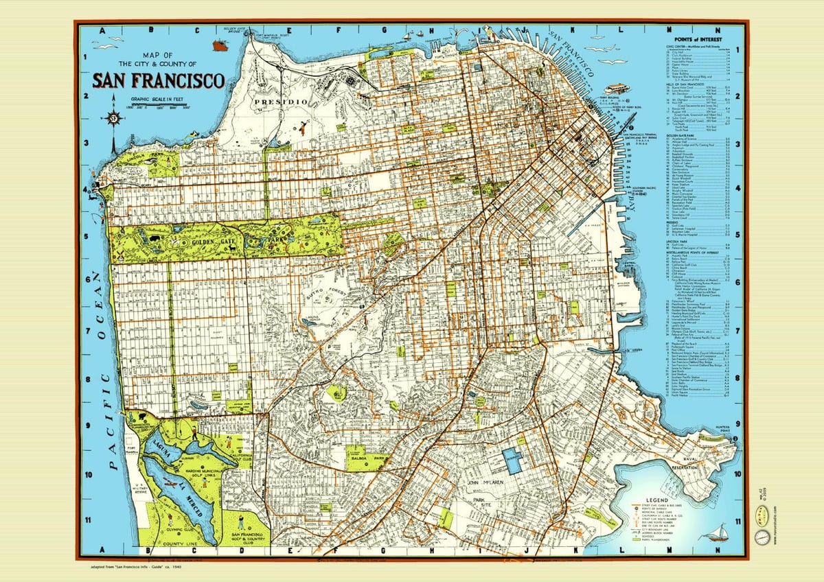 San Francisco street poster göster