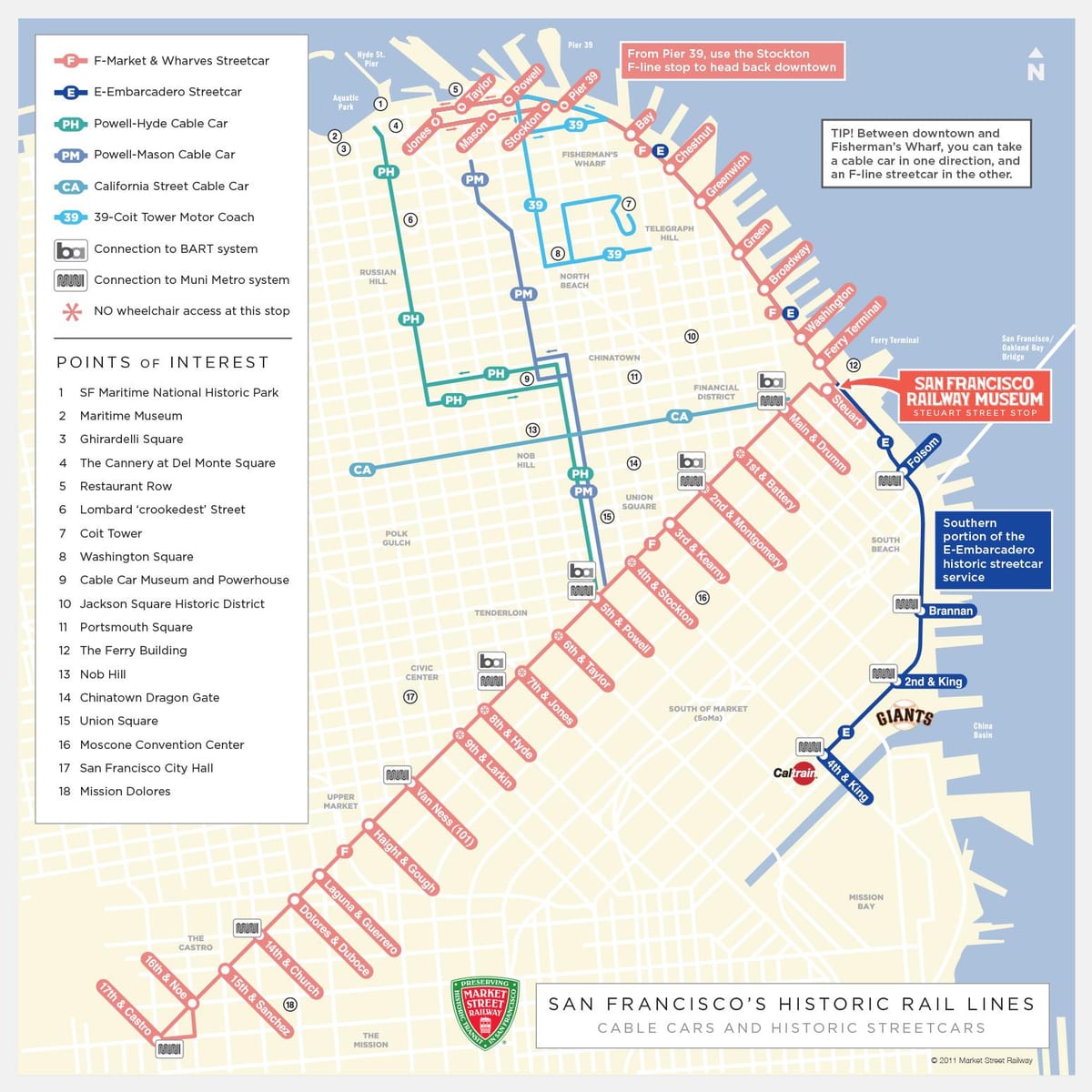 San Francisco Teleferik zamanlama göster