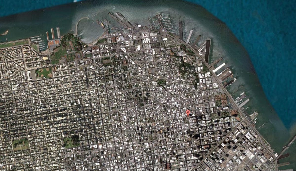 San Francisco uydu haritası