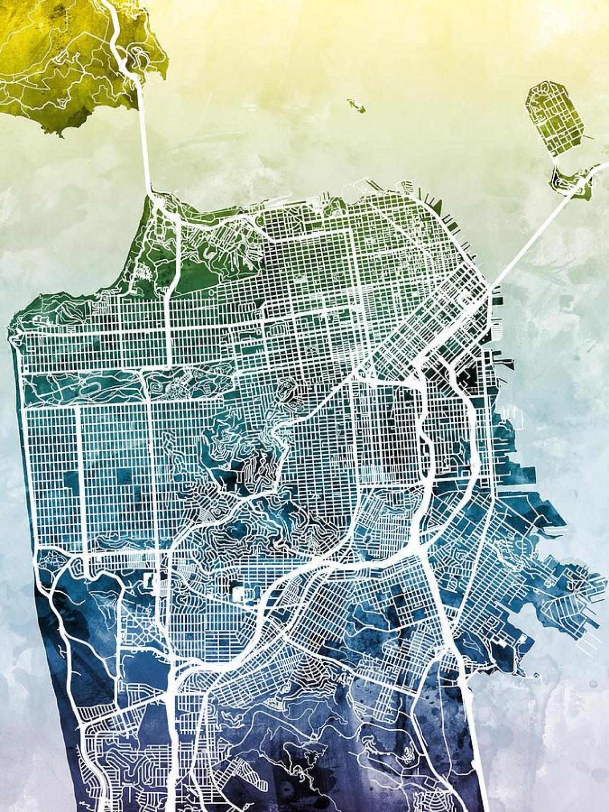 San Francisco şehir sanat haritası 
