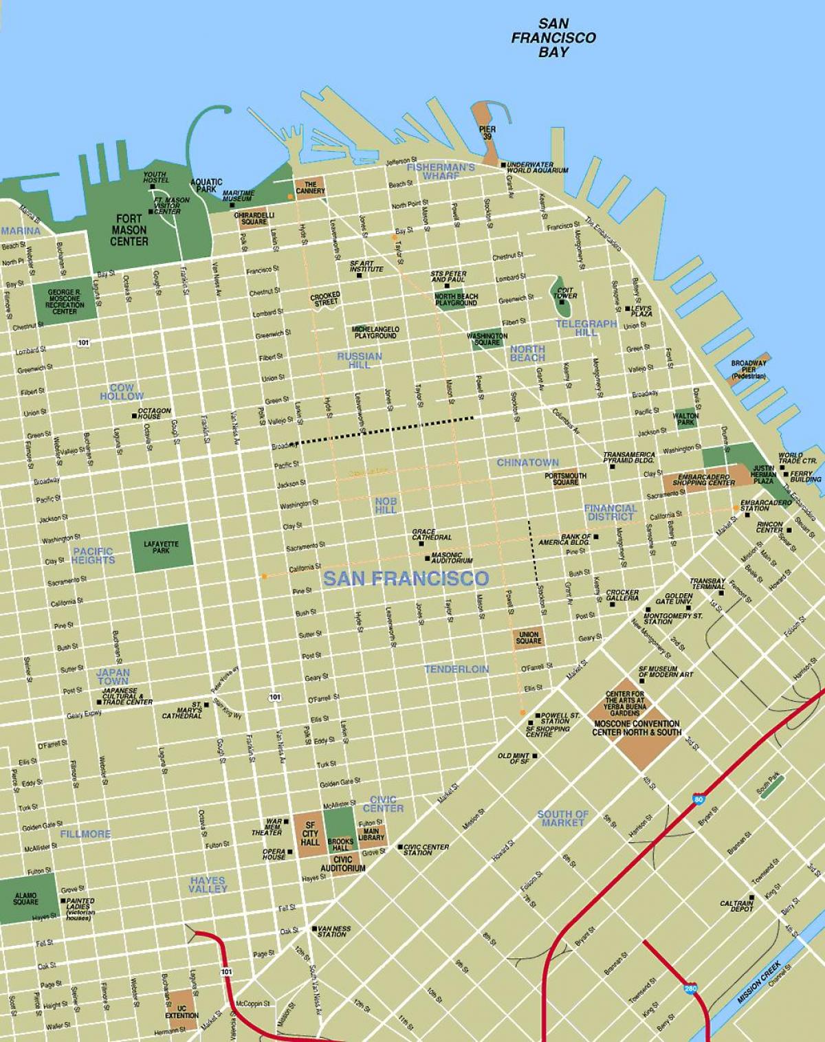 turistik harita San Francisco