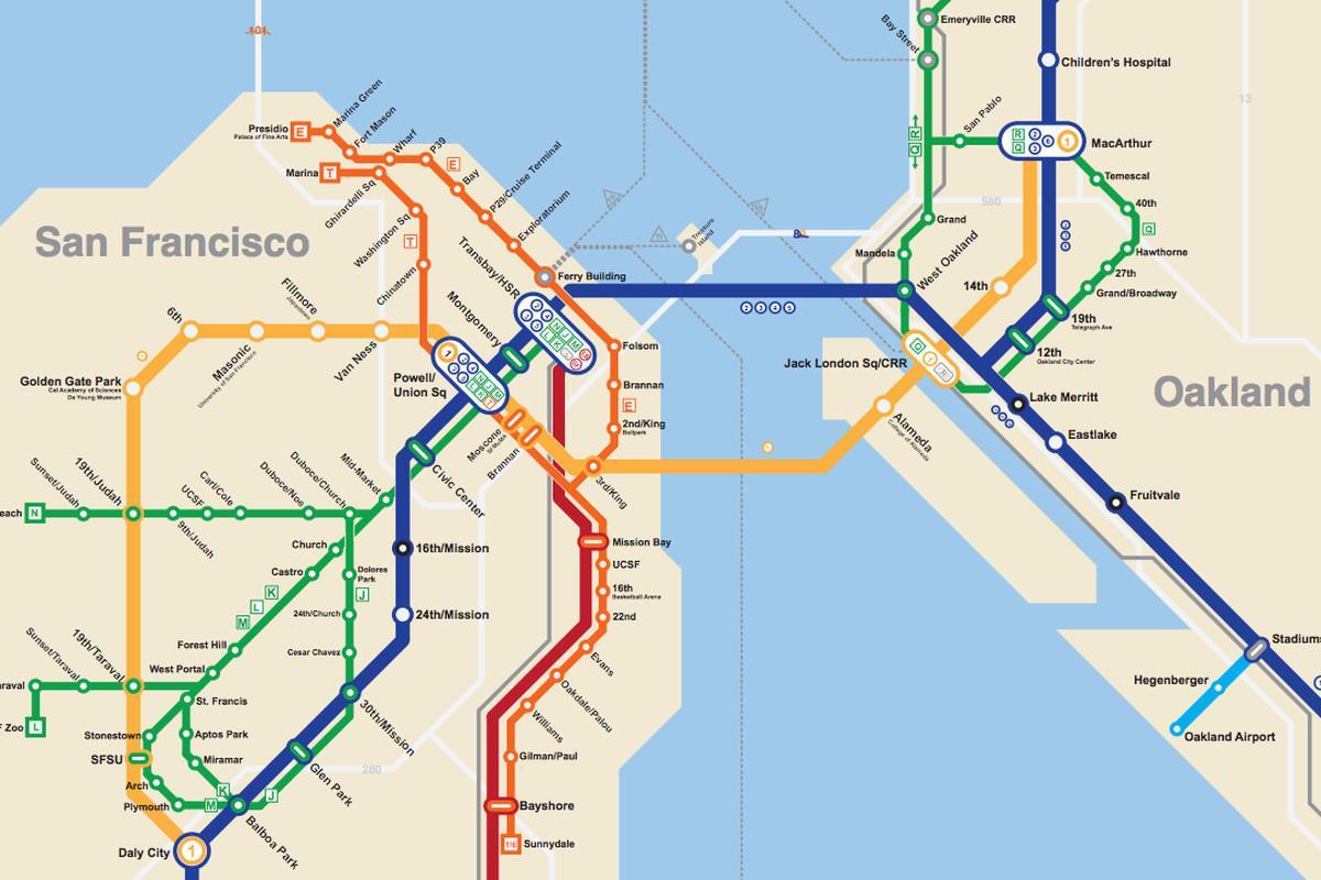 SFO metro haritası