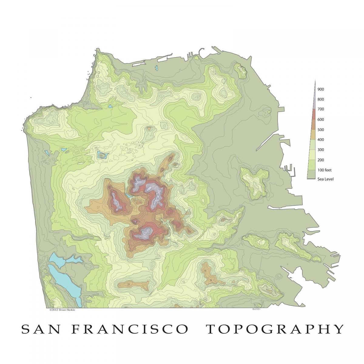 San Francisco topografik harita