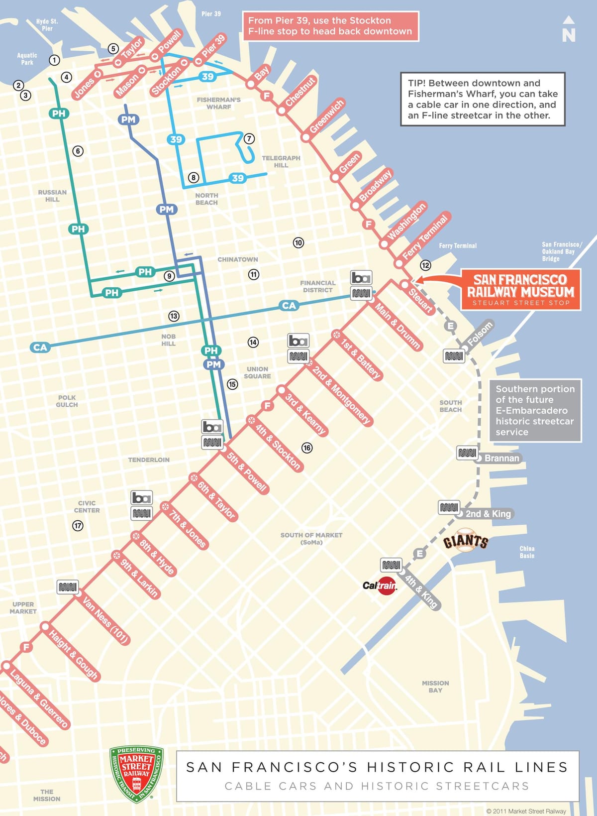 Teleferik güzergahı San Francisco ca haritası
