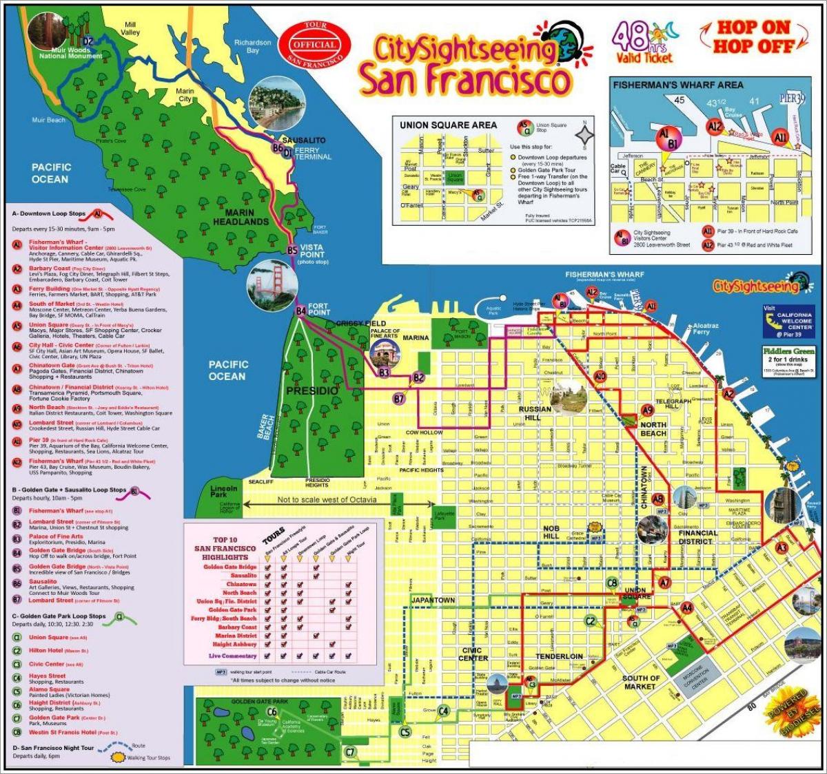 şehir turu San Francisco tur göster