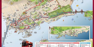 Büyük otobüs harita San Francisco