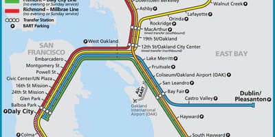 San Francisco bart sistemi göster