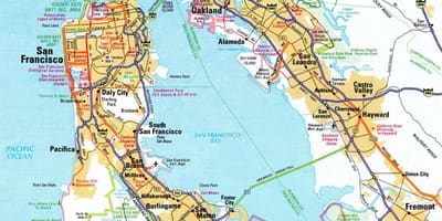 Bay area haritası otoban 