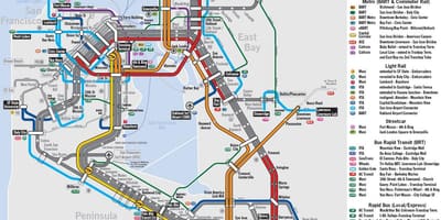 Bay area haritası tren