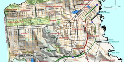 Bay area haritası yükseklik