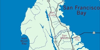 Bay area haritası Yarımadası