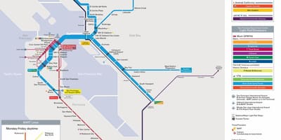 Bay area toplu taşıma haritası