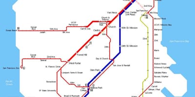 SF muni göster tren 