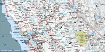 San Francisco'nun Kuzey haritası 