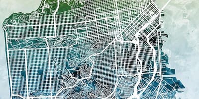 San Francisco şehir sanat haritası 