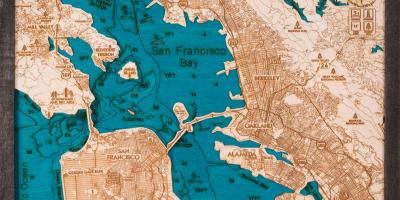 San Francisco haritası ahşap
